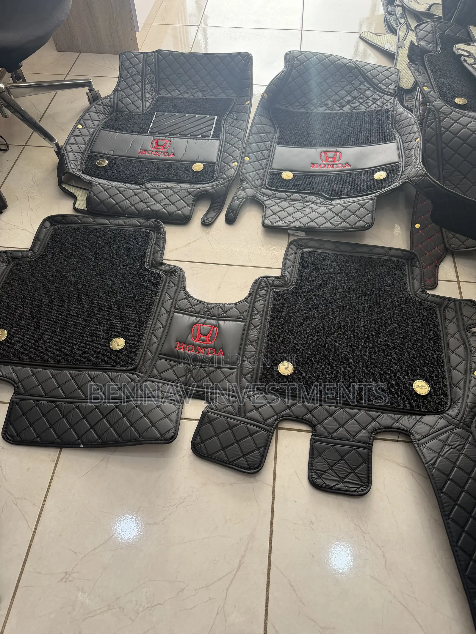5D Premium Leather Floor Mat/Carpet for Honda HR-V 2017 to 2021