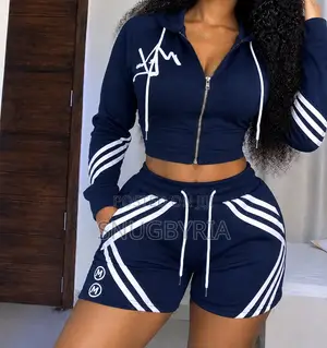 Women 2pcs Jacket and Shorts Set