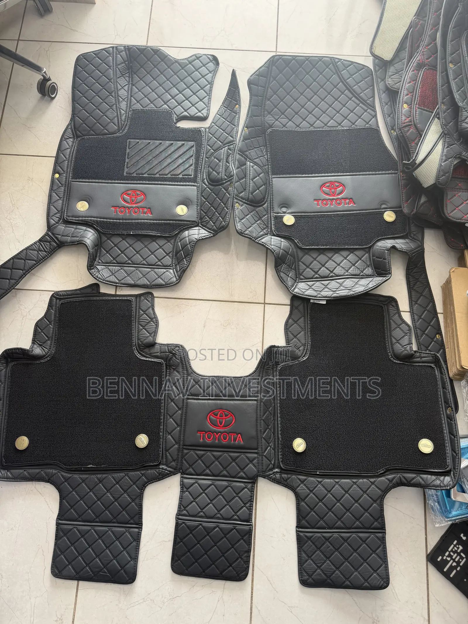 5D Premium Leather Floor Mat/Carpet for Toyota Highlander 2020 to 2024