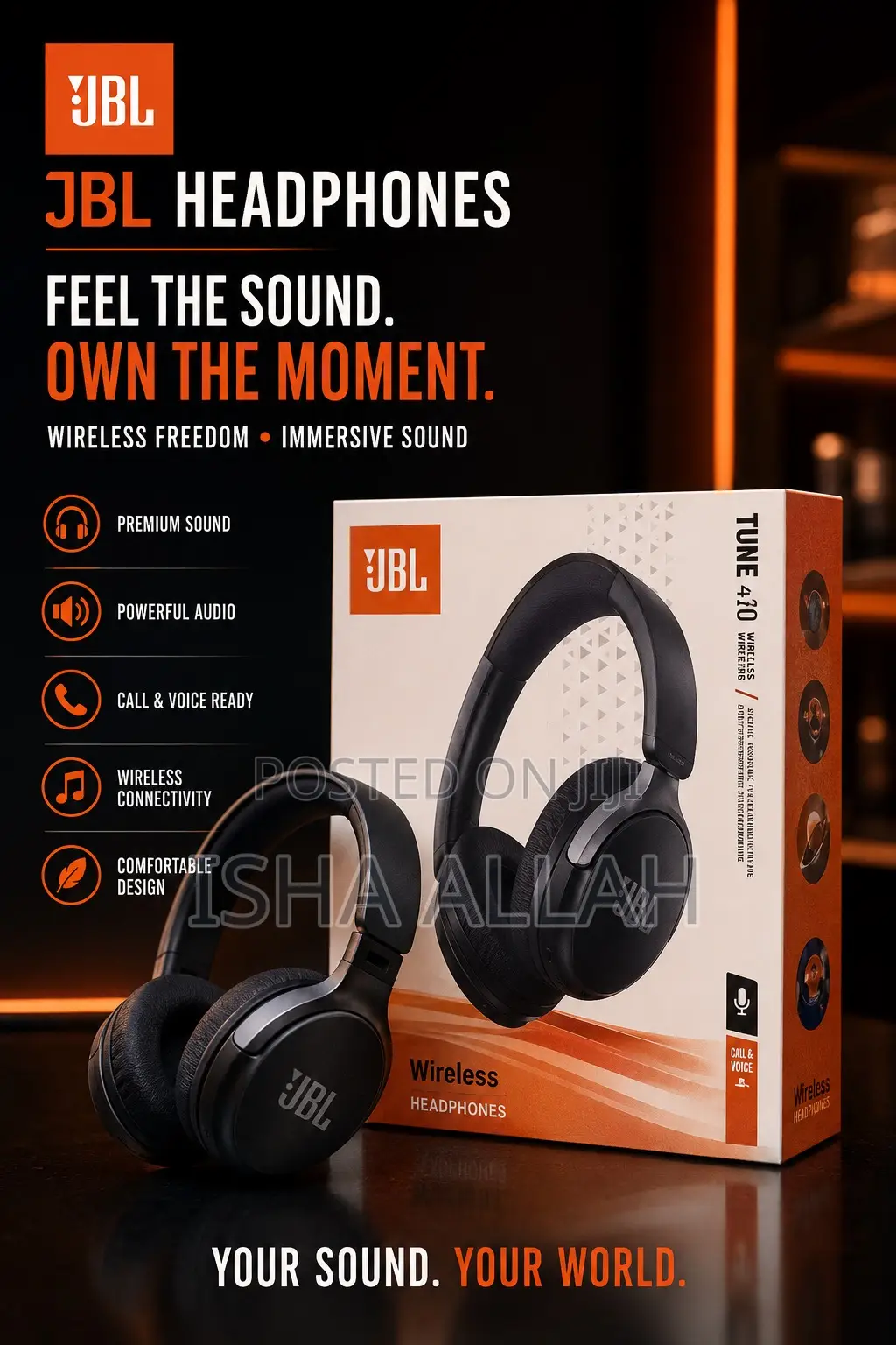 JBL TUNE 420 — BassFlow Wireless Headphones