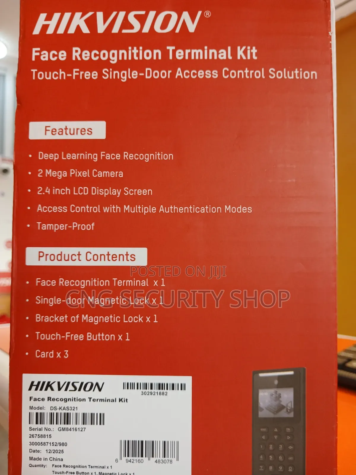 Face Recognition Terminal Kit DS-KAS321