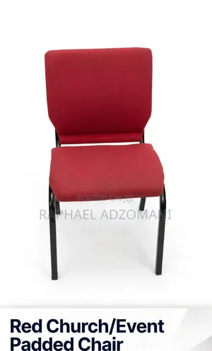 Comfortable Red Padded Event/Church Chairs