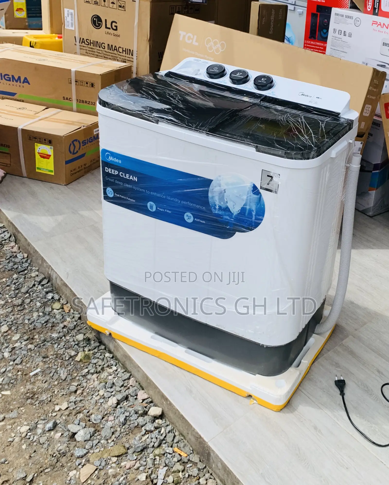 Grab Quality Midea 7.0kg Semi Auto Washing Machine MF100W70/W-GH