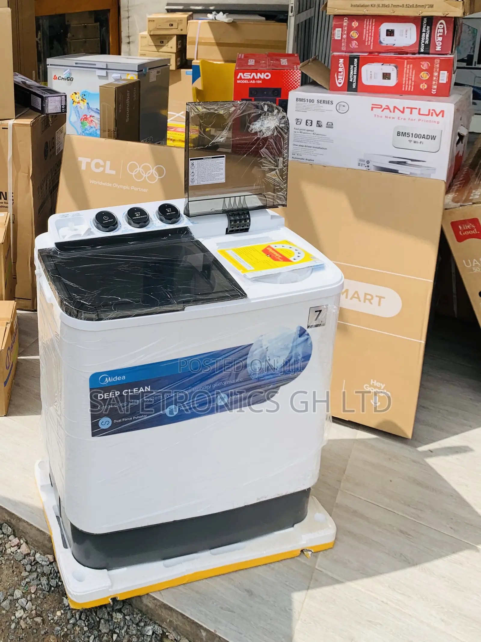 Secure Good Midea 7.0kg Semi Auto Washing Machine MF100W70/W-GH