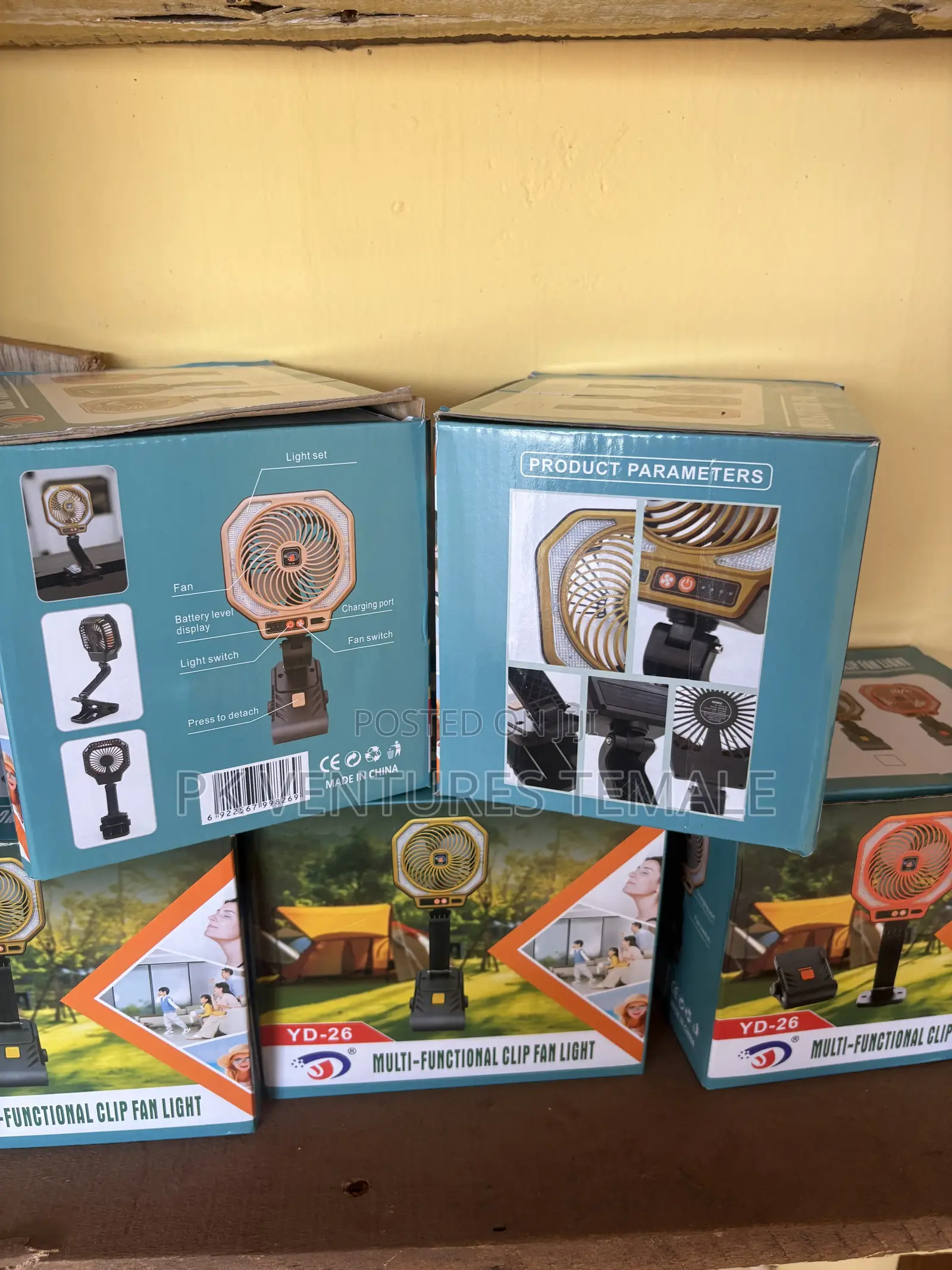 Rechargeable Mini Fan With Light