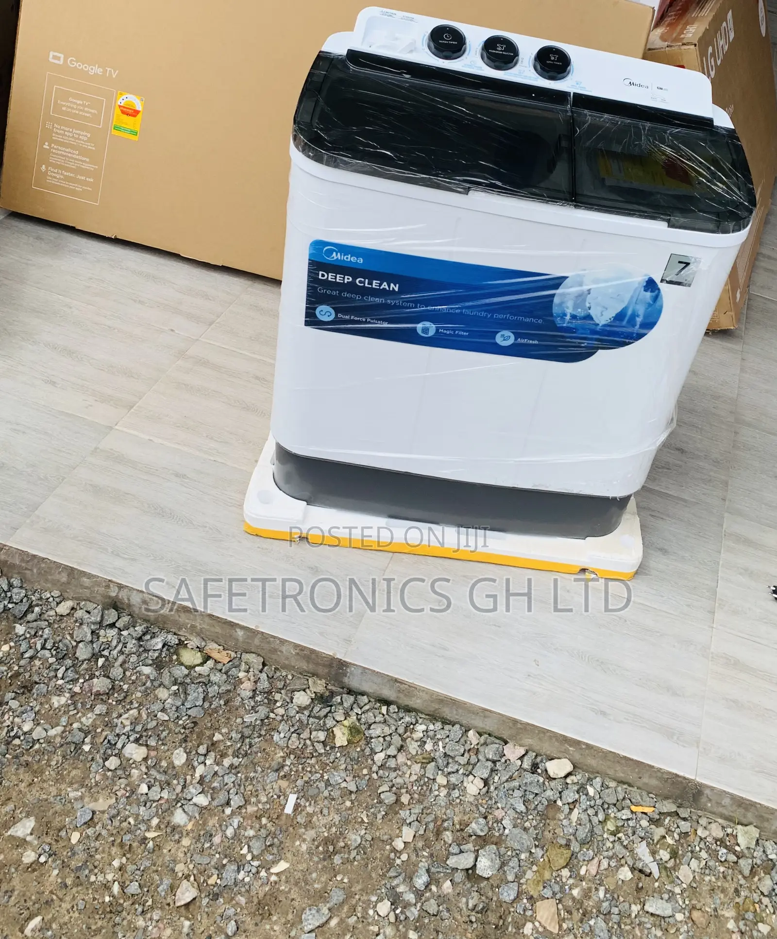Exclusive Sleek Midea 7.0kg Semi Auto Washing Machine MF100W70/W-GH
