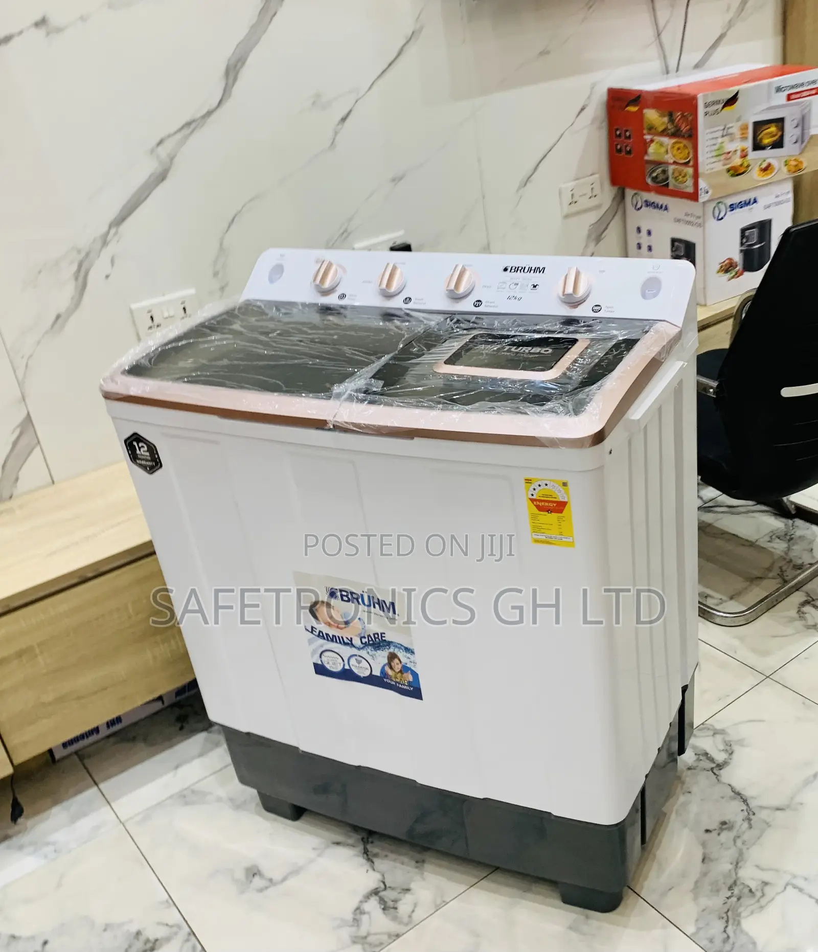Excellent Sleek Bruhm 12kg Twin Tub Semi Automatic BWT-120H