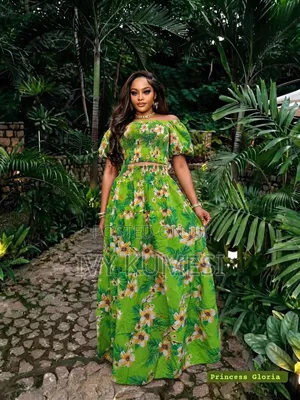Tropical Floral Two-Piece Set