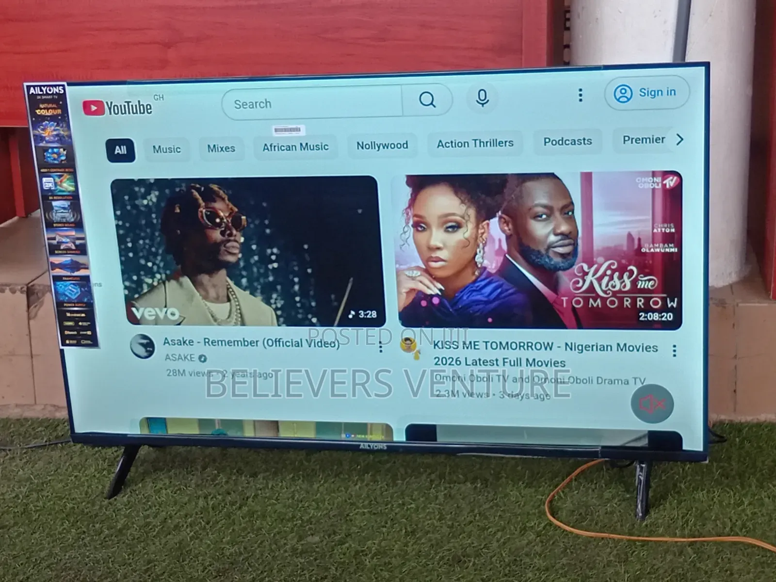 ALLYONS 43-Inch Android TV – Slim Design, Full HD