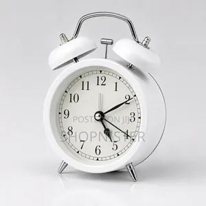 Vintage Black White Bedside Clock