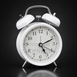 Vintage Black White Bedside Clock