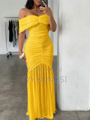 Form-Fitting Ruched Evening Gown
