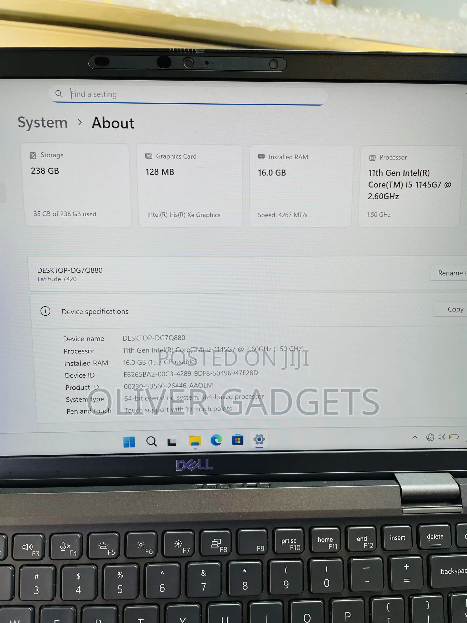 Laptop Dell Latitude 7420 16GB Intel Core i5 SSD 256GB