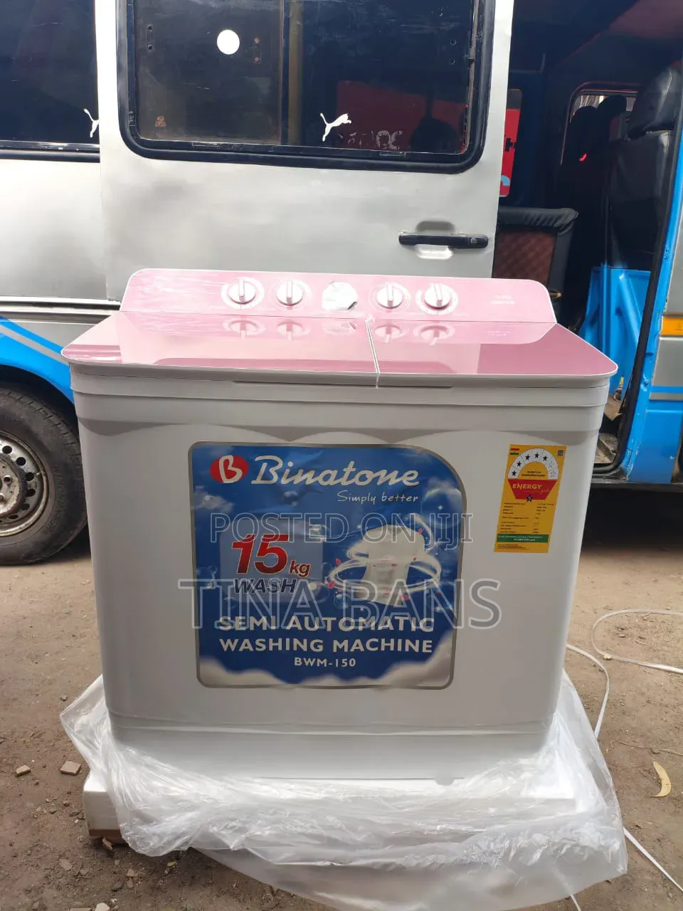 Binatone 15kg Semi Automatic Washing Machine
