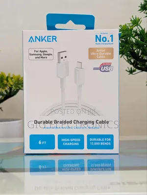 Anker 322 Braided USB-A to USB-C Cable (Black, 6Ft)
