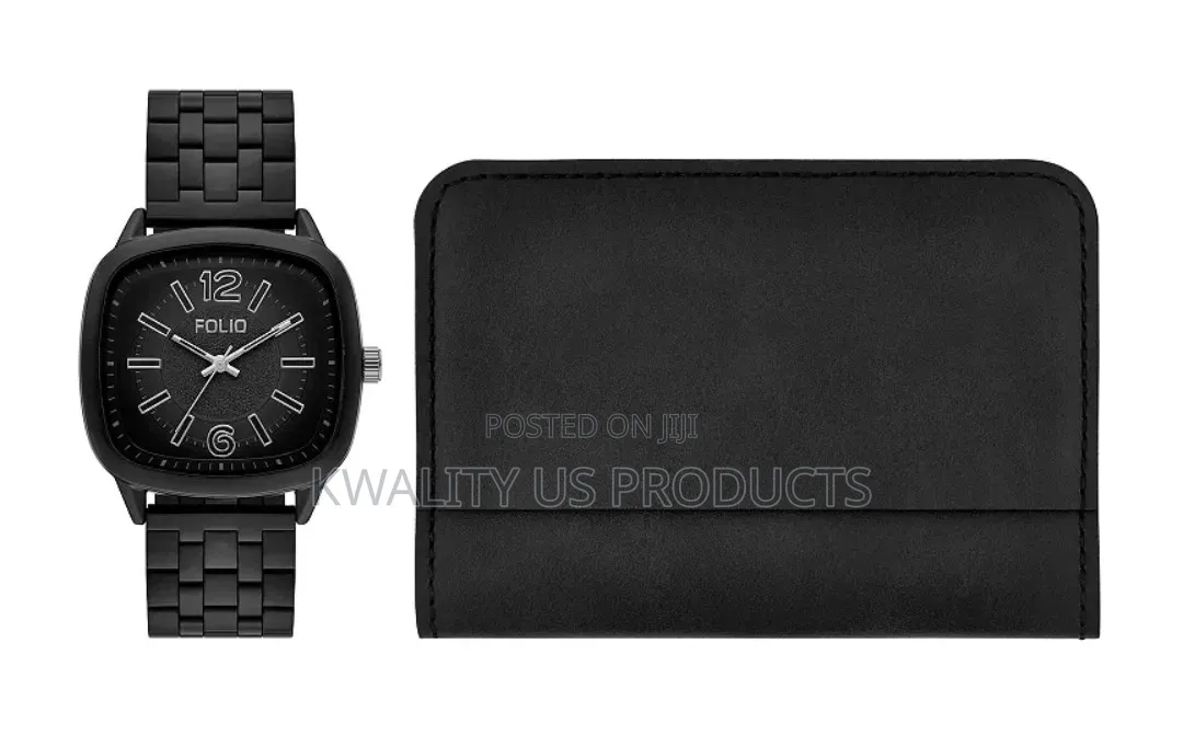 Folio Men's Bracelet Watch and Wallet Set