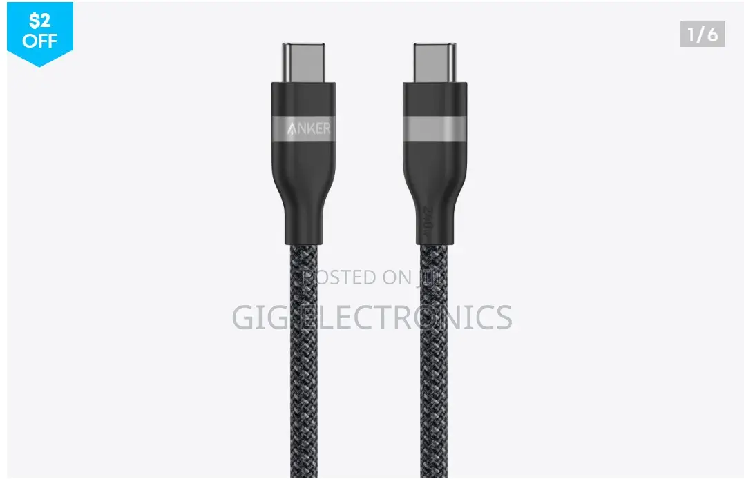 Anker USB-C to USB-C Cable (3 Ft 240W, Upcycled-Braided)