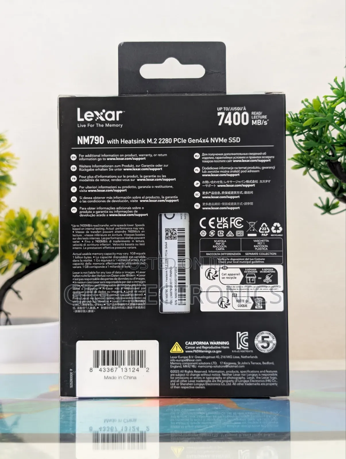 Lexar 1TB NM790 NVMe M.2 2280 SSD With Heatsink 7400/6500 MB/s
