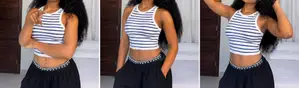 Strip Tank Top-Size Free