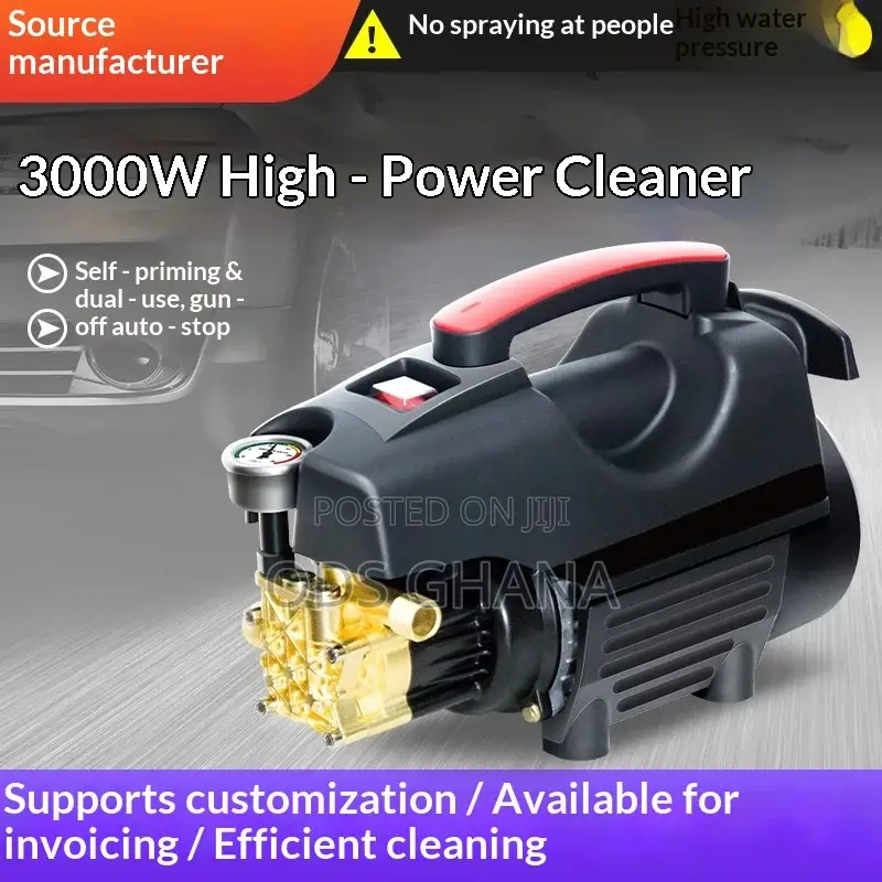 High-Pressure Washer Machine 3000W Portable Household Use
