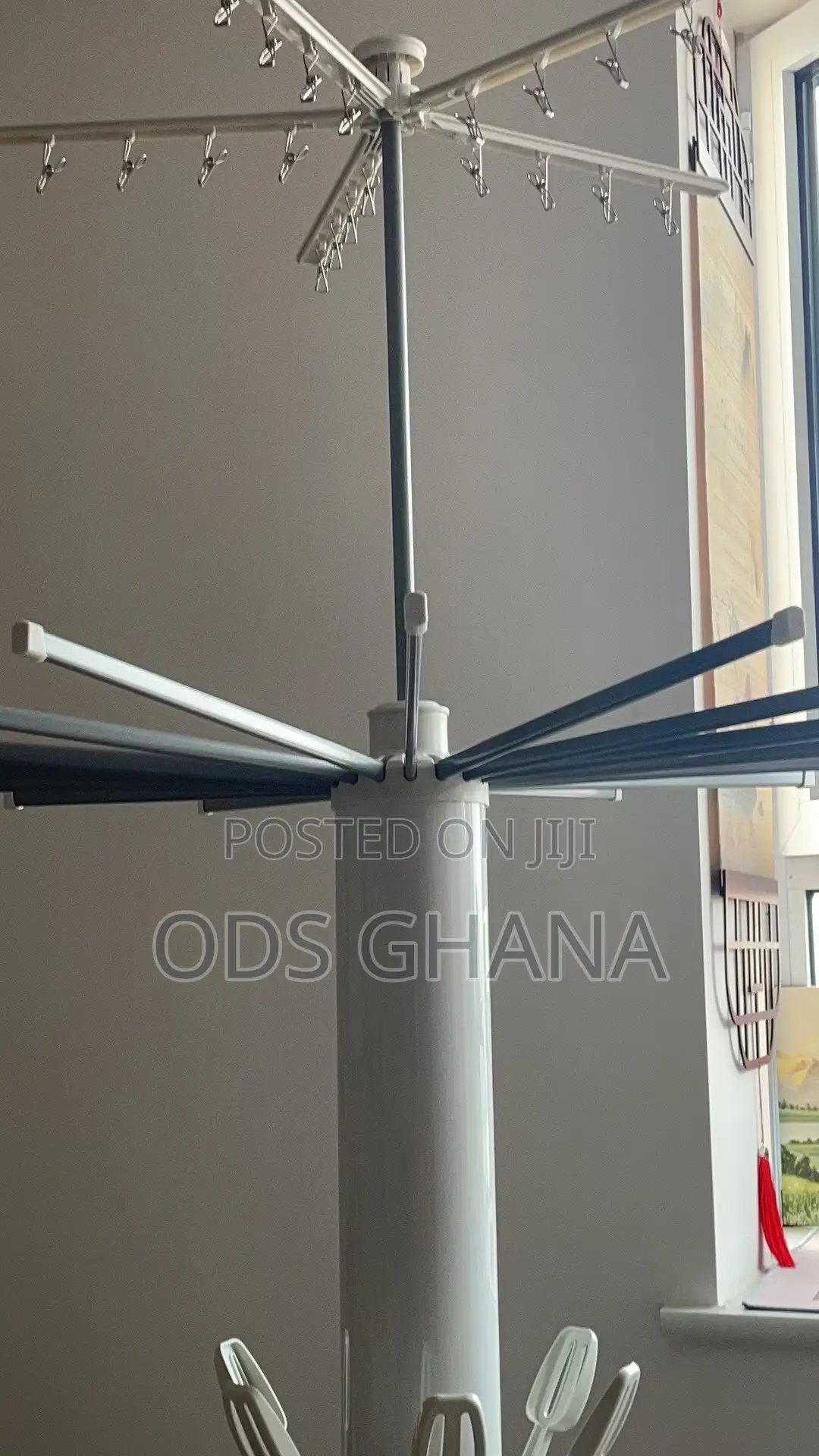 Rotating Clothes Hanger Metal Drying Rack Foldable Rod for Home