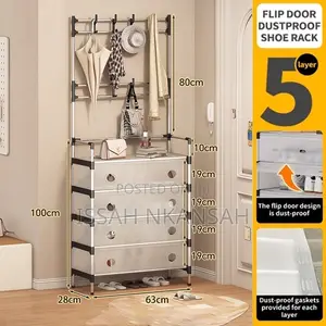 Multipurpose Coat and Dust Proof Shoes Rack