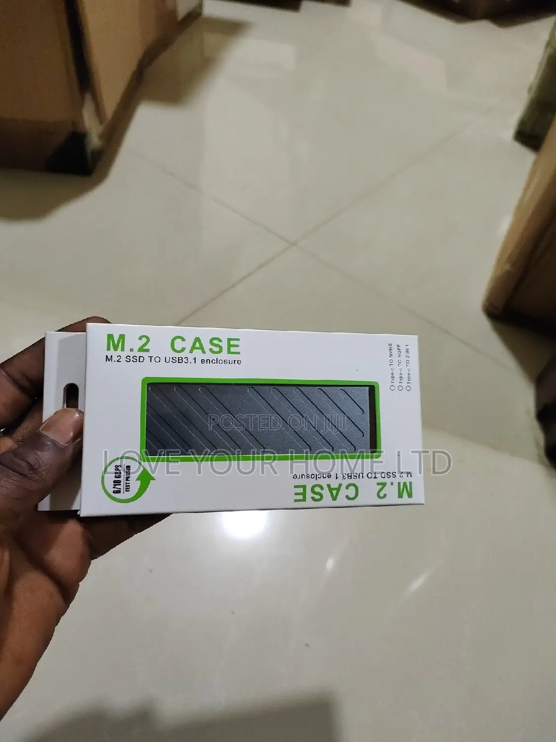 M.2 SSD Case/USB 3.1 Type-C Enclosure for NVMe NGFF M.2 SSD 6/10Gbps