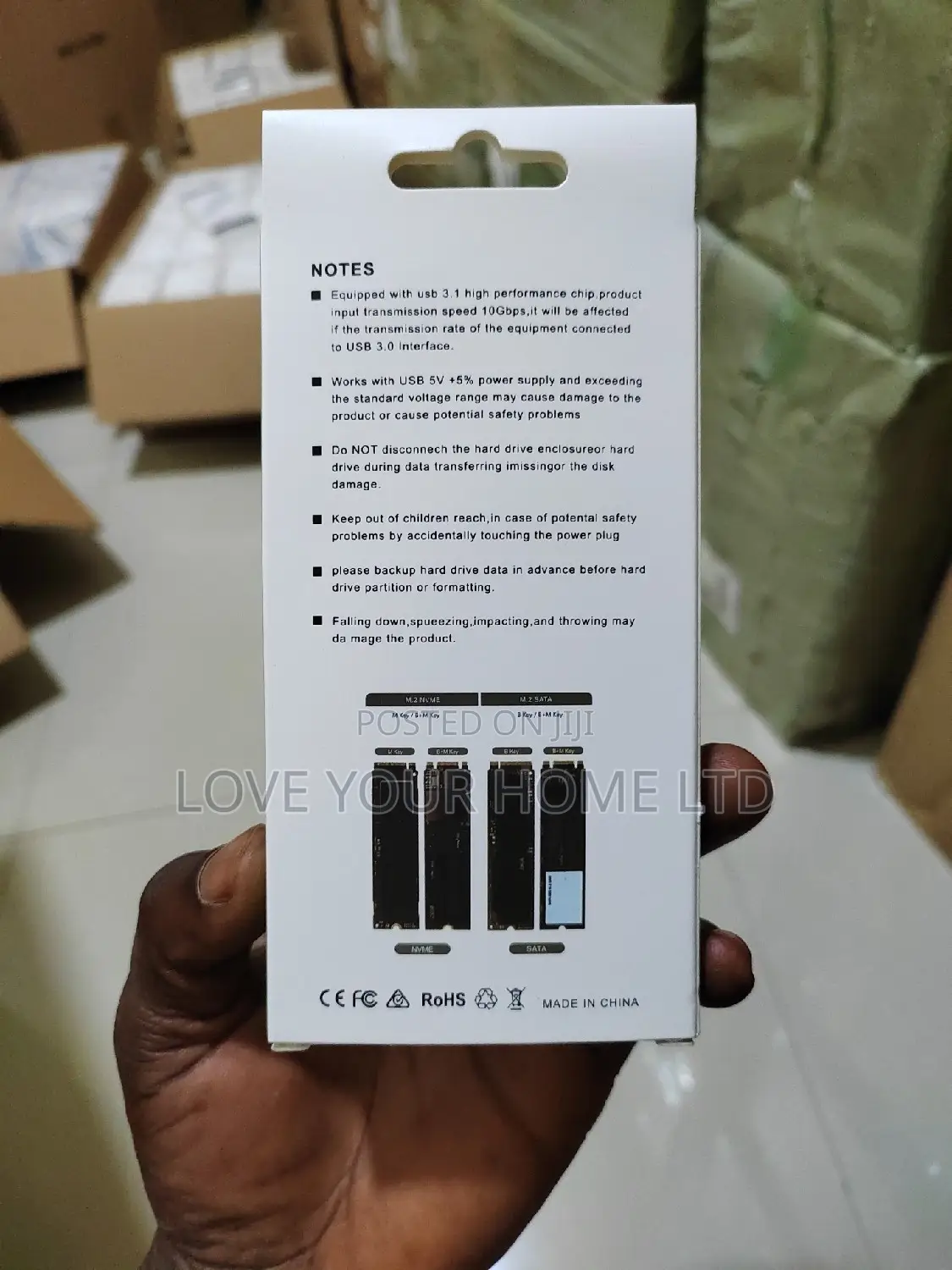 M.2 SSD Case/USB 3.1 Type-C Enclosure for NVMe NGFF M.2 SSD 6/10Gbps