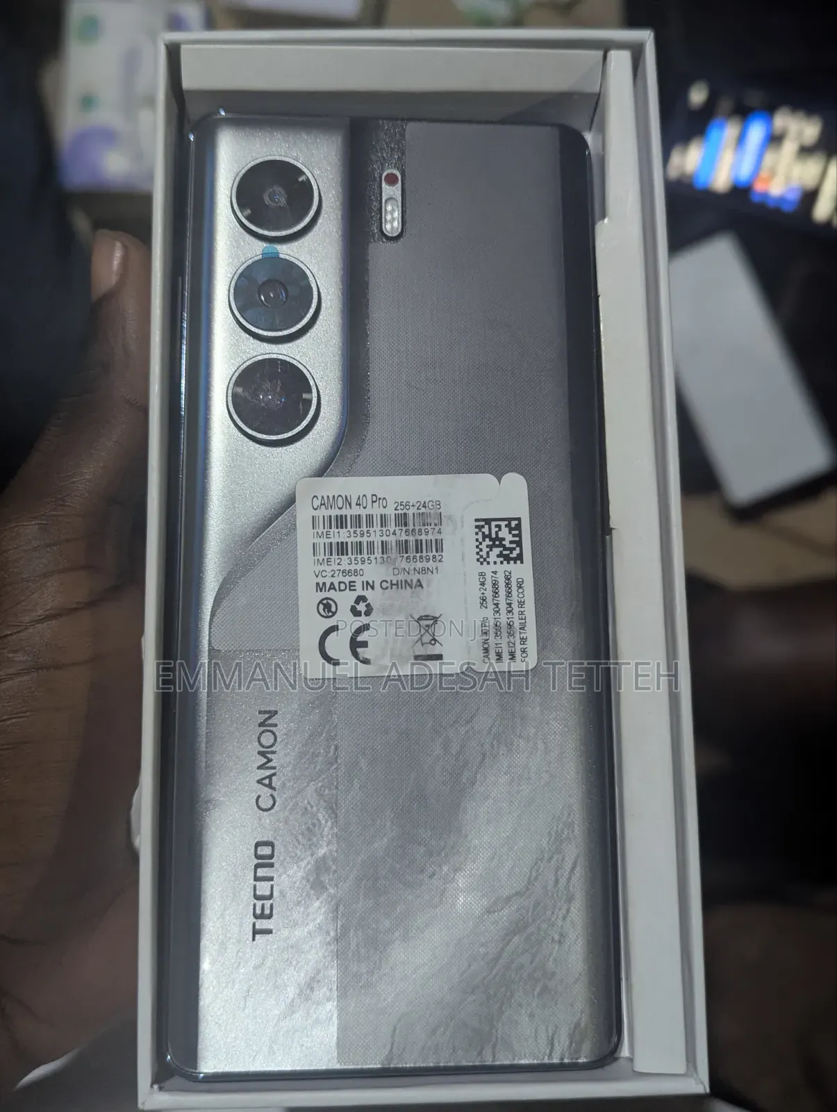 New Tecno Camon 40 Pro 5G 256 GB Black