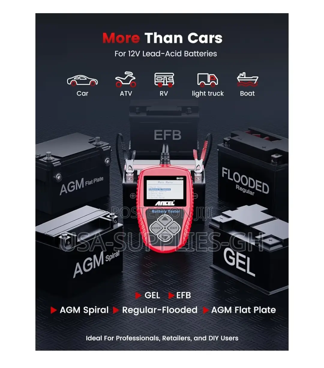 ANCEL BA101 Car Battery & Alternator Tester From USA