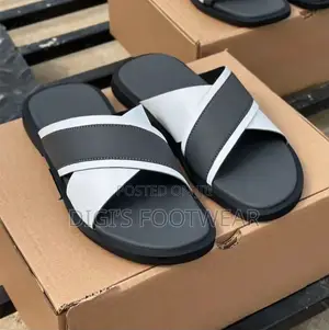Ash/Grey and White Executive Slippers