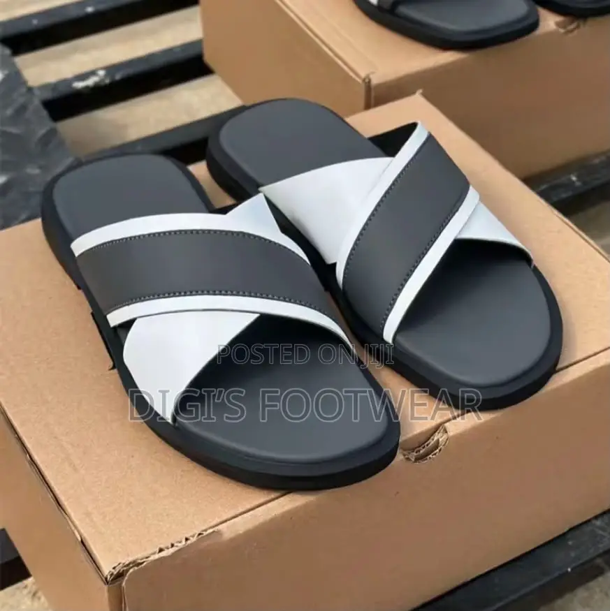 Ash/Grey and White Executive Slippers