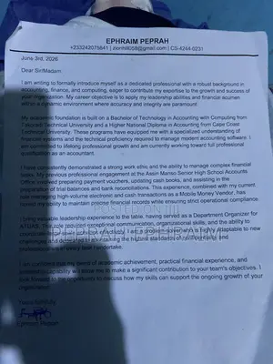 Accounting Finance CV