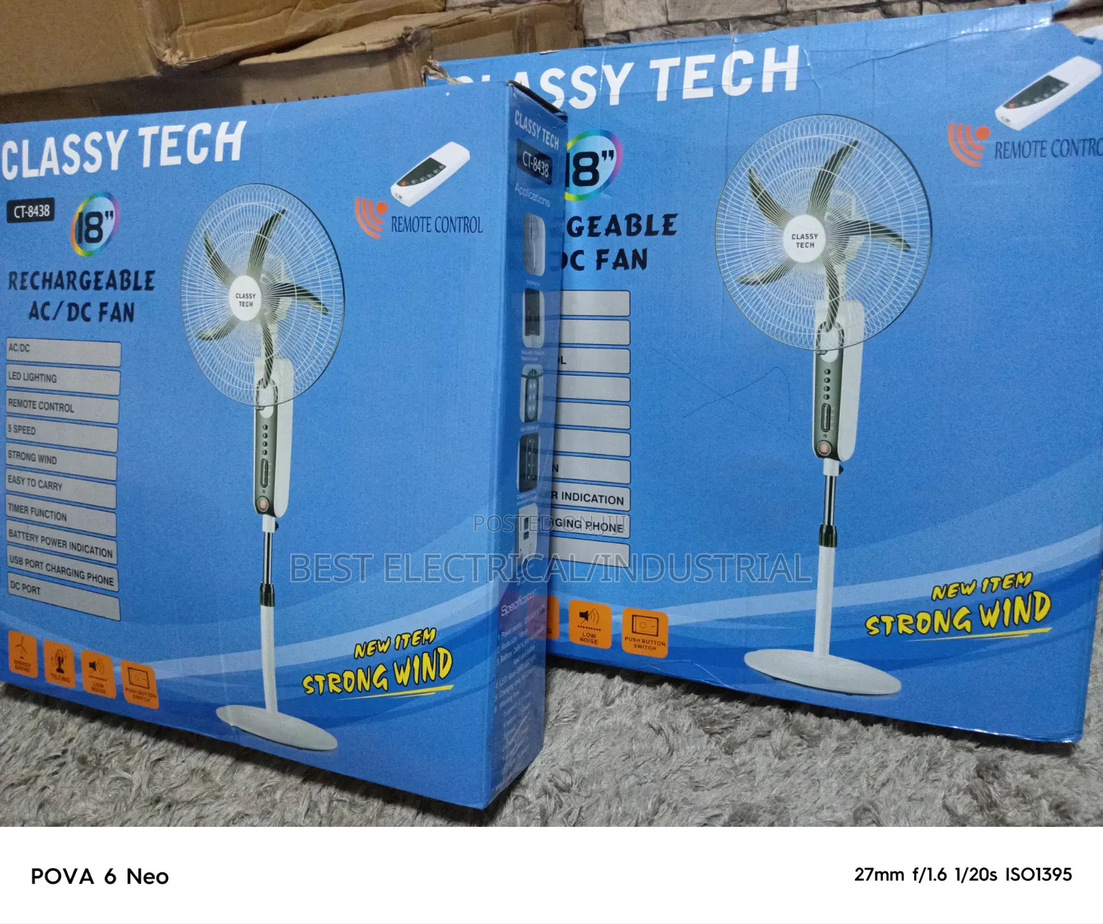 Rechargeable Fan 18 Inches