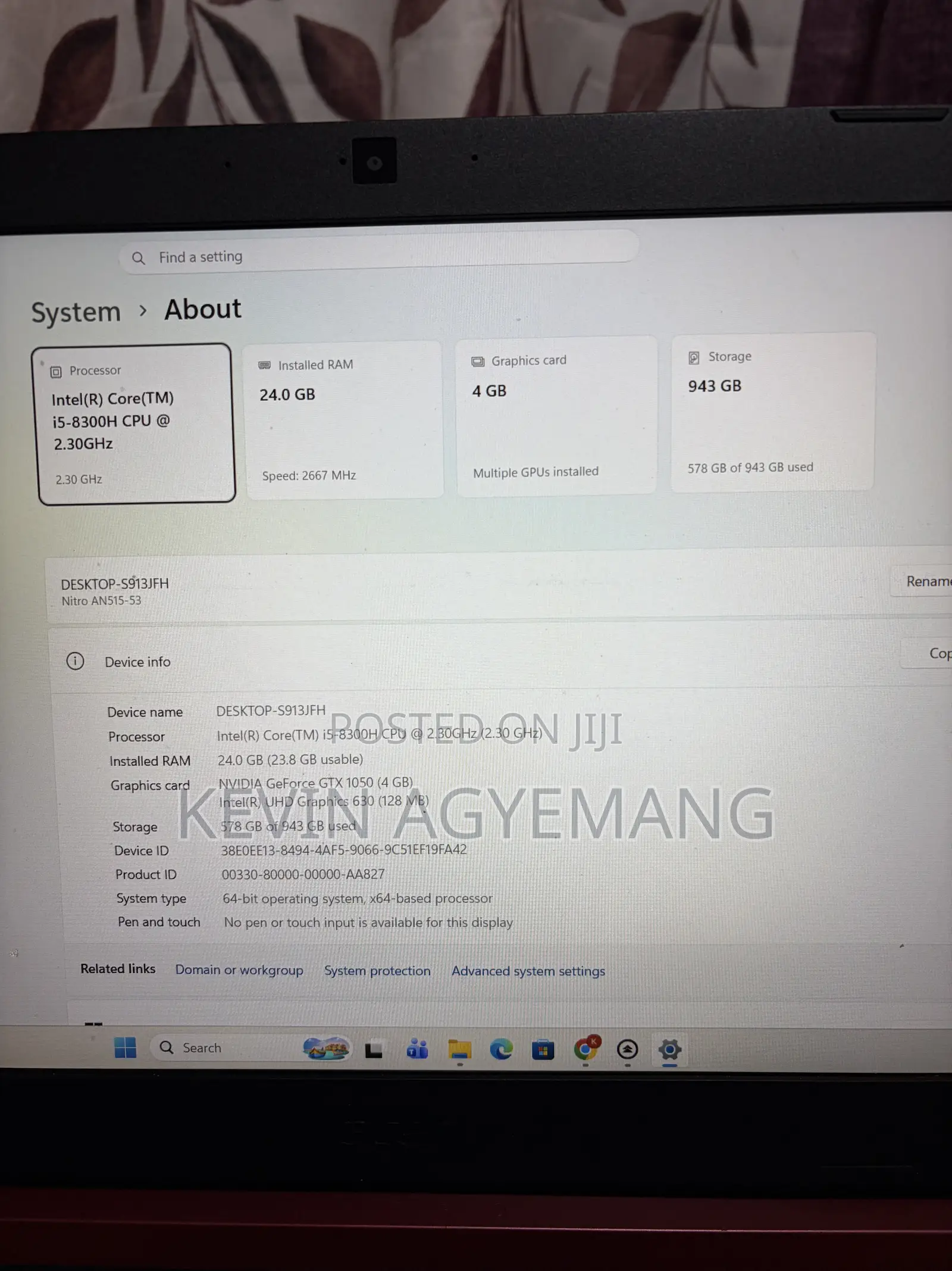 Laptop Acer Nitro 5 24GB Intel Core 5 SSD 1T