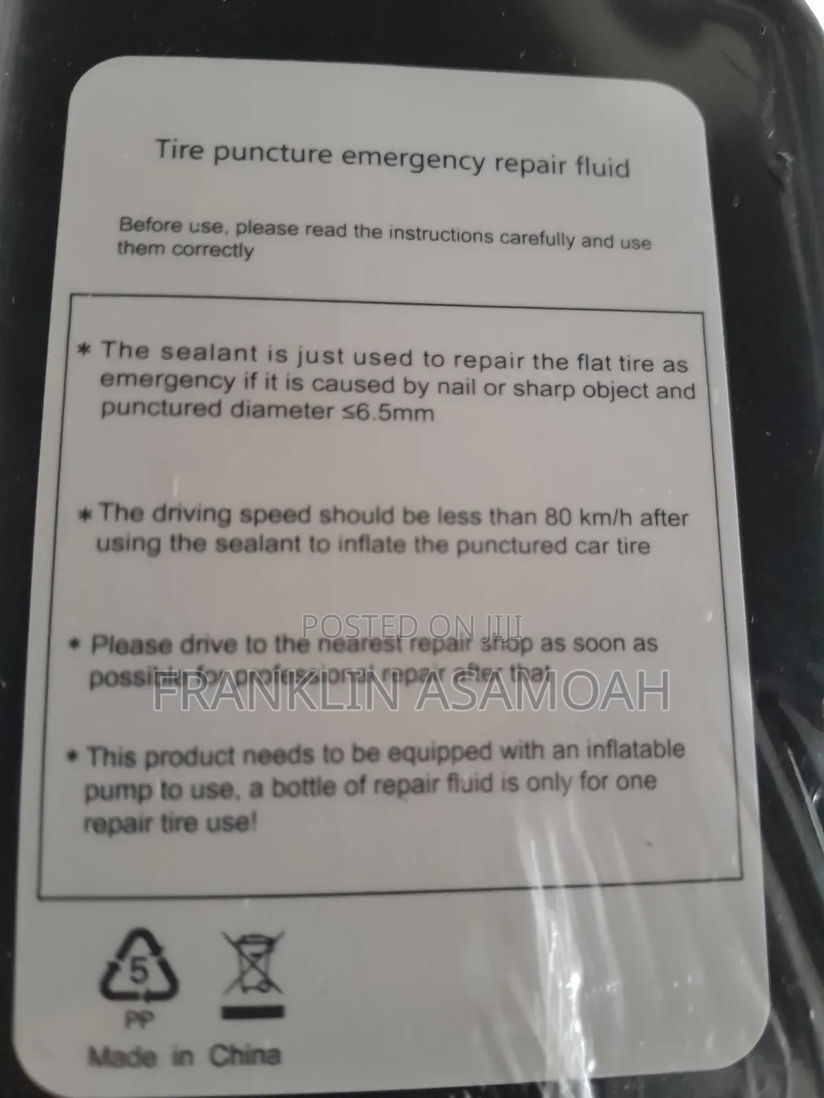 Emergency Tyre Repair Sealant