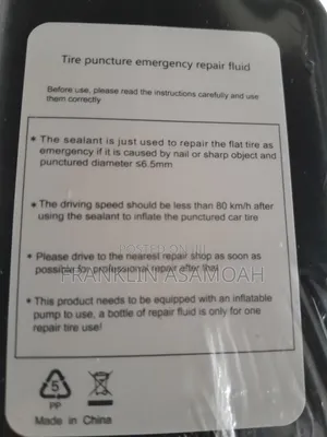 Emergency Tyre Repair Sealant