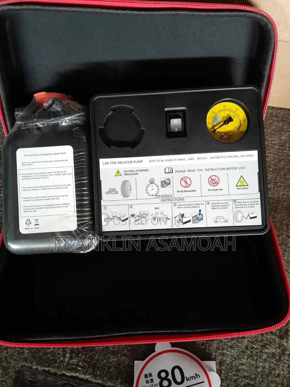 Emergency Tyre Inflator With Sealant