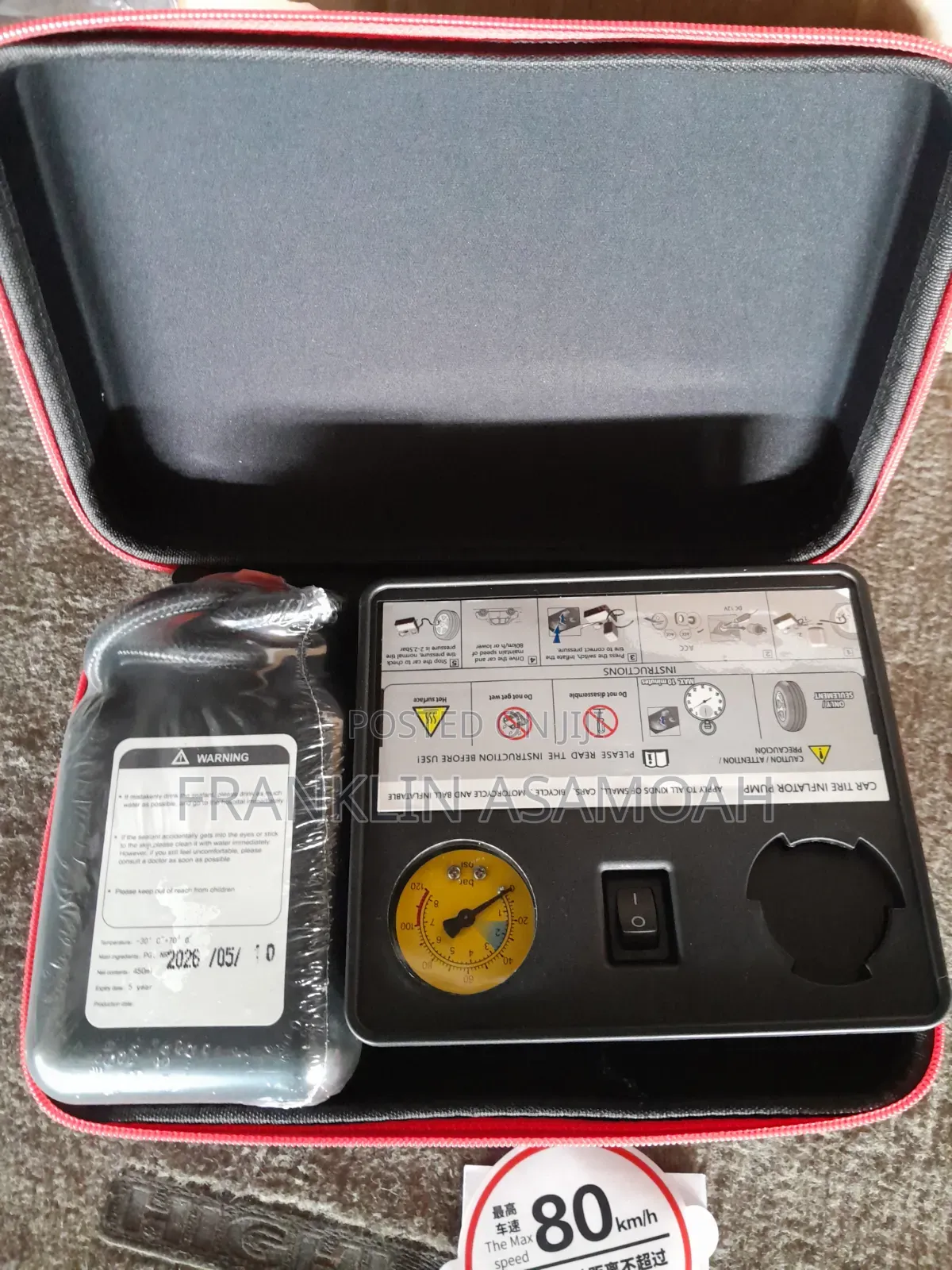Emergency Tyre Inflator With Sealant
