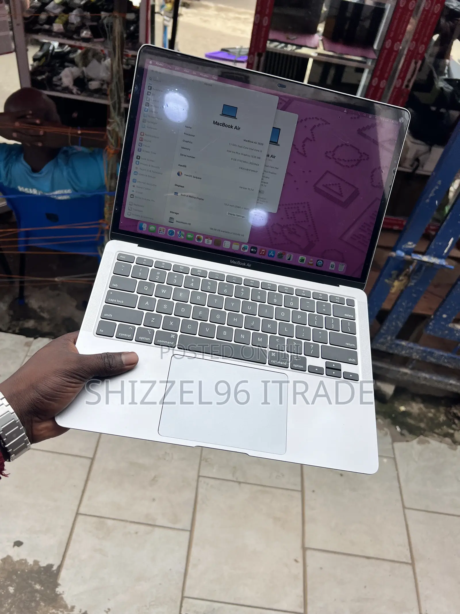 Laptop Apple MacBook Air 2020 8GB Intel Core i3 SSD 256GB