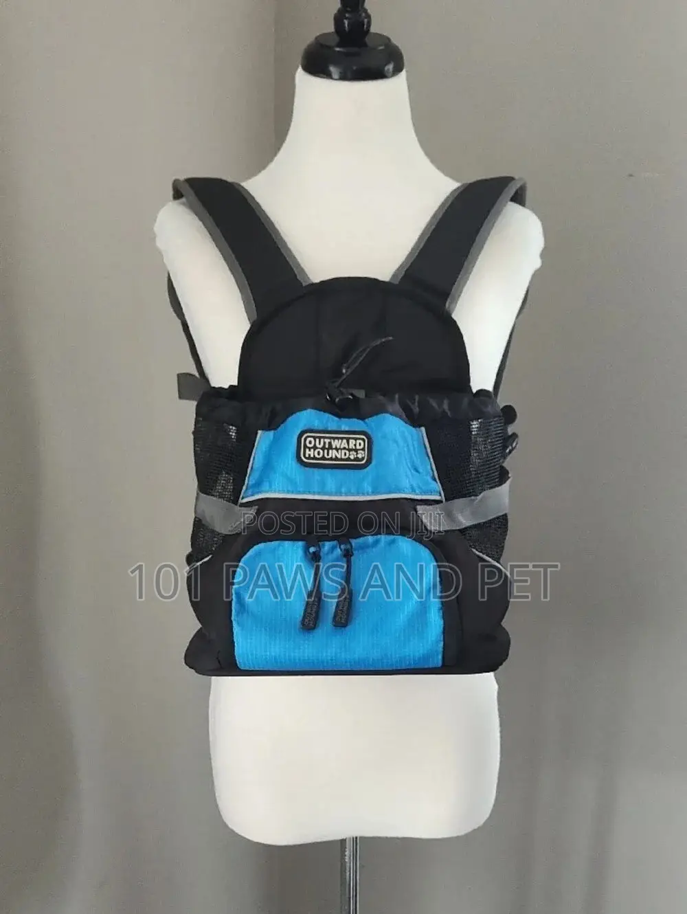 Outward Hound Blue and Black Hands-Free Front/ Back Pet Carrier