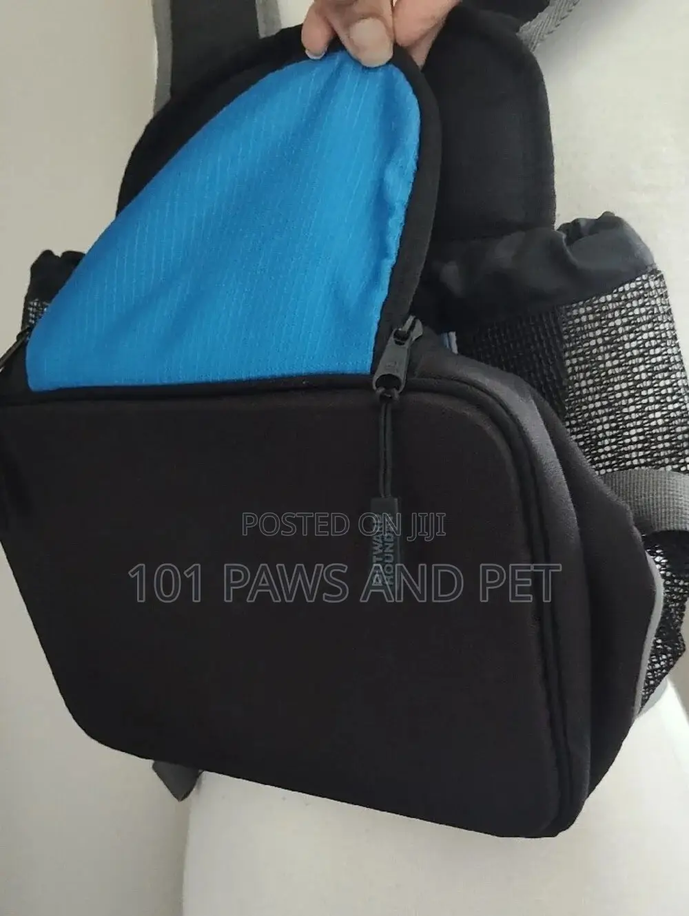 Outward Hound Blue and Black Hands-Free Front/ Back Pet Carrier