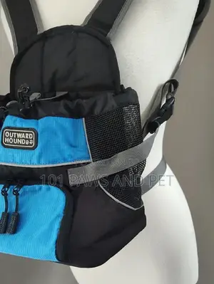 Outward Hound Blue and Black Hands-Free Front/ Back Pet Carrier