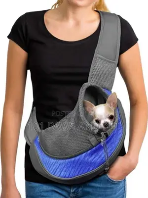 Pink Gray Pet Sling Carrier - Hands-Free Small Dog Cat Carrier
