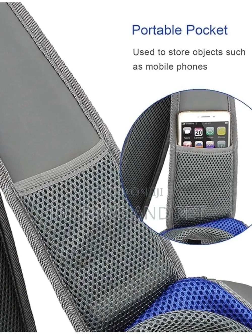 Pink Gray Pet Sling Carrier - Hands-Free Small Dog Cat Carrier