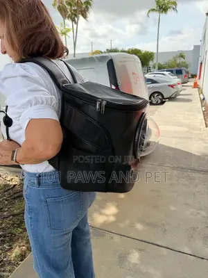 Black‎ Pet Backpack Carrier With Bubble Window Travel Carrier