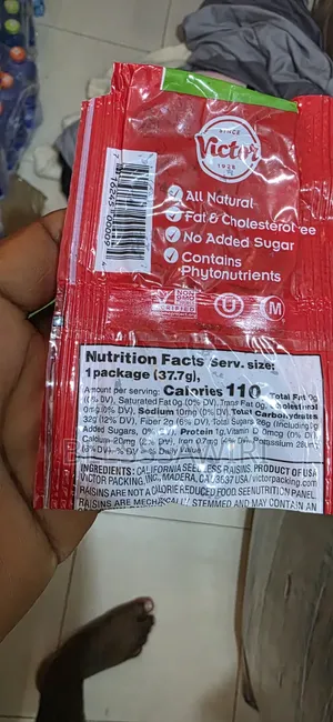 No Sugar Added Natural Raisins From Usa 37.7g