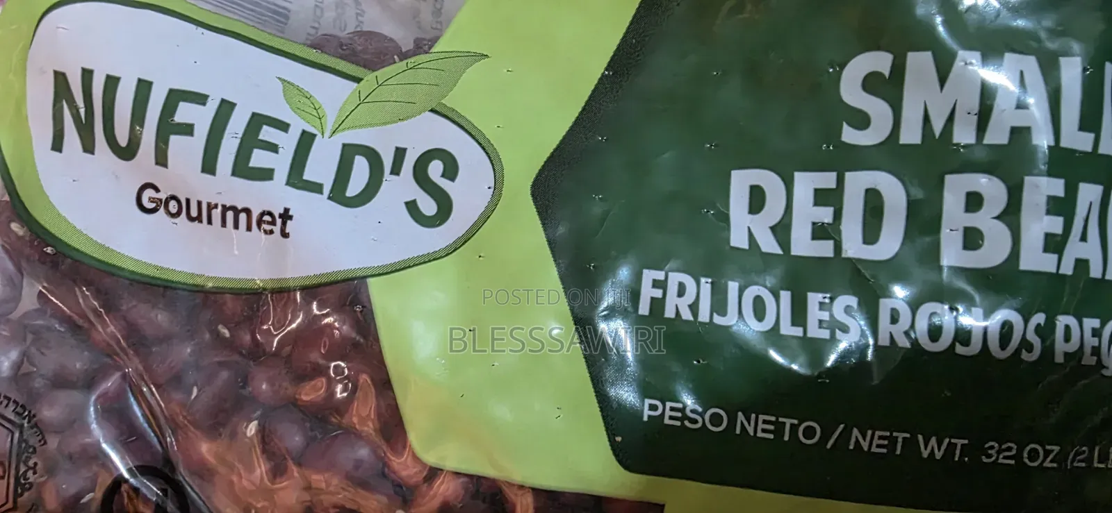 Nufield's Gourmet Small Red Beans (Frijoles Rojos Pequeños)