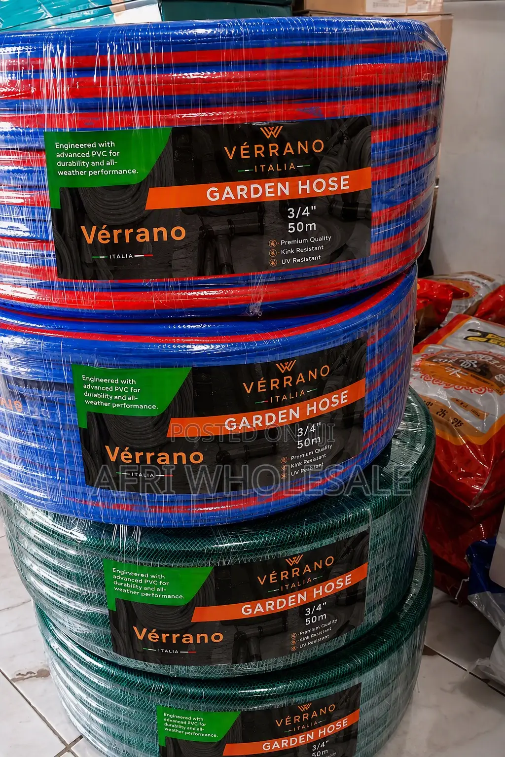 50m Italian Water Hose Heavy Duty Garden PVC Waterhose
