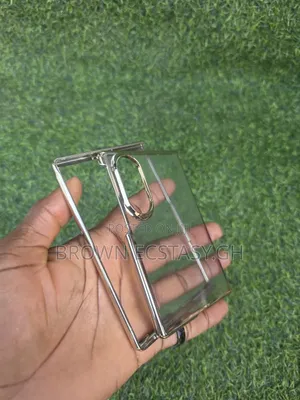 Galaxy Z Fold 8 Transparent Case With a Gold Finish